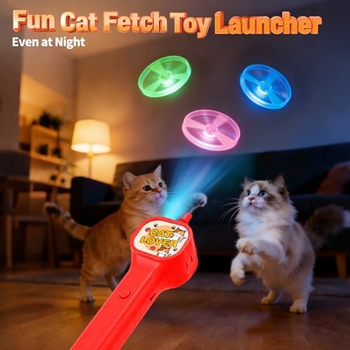 BABORUI Cat Toy Disc Launcher, Rechargeable Interactive Cat Fetch Toy Launcher - Image 5