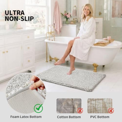 ILANGO Bathroom Rugs 30" × 20", Extra Soft Absorbent Microfiber Bath Rugs - Image 6