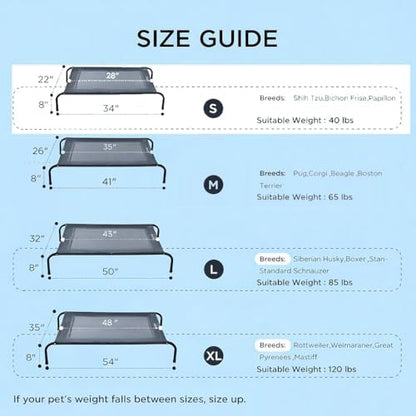 Cooling Elevated Dog Bed with Non-Slip Floor Protectors & Breathable Mesh - Image 2