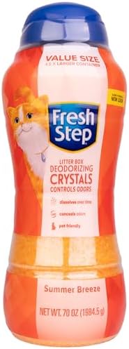 Fresh Step Cat Litter Crystals Deodorizer, Summer Breeze Scent, 70 Oz by FreshStep