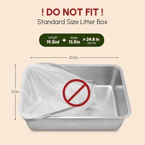 80 Count 24.8" x 12.5" Cat Litter Box Liners - Image 6