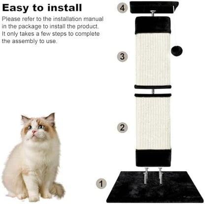 Cat Scratching Post 33 inch for Indoor Cats, Sisal Cat Scratcher, Vertical Posts - Image 5