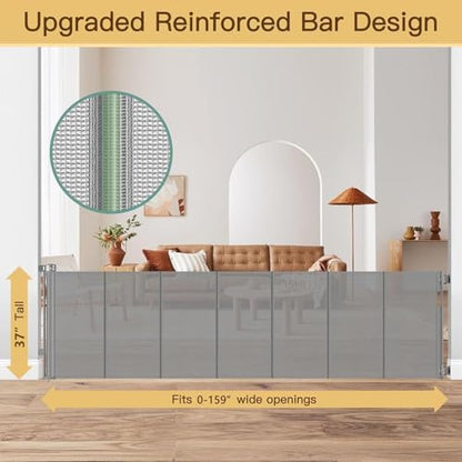 Reinforced 159 Inch Extra Wide Retractable Dog Gate - Image 2