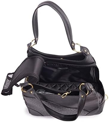 Elegant Embossed Leather Purse Carrier Black - Image 2