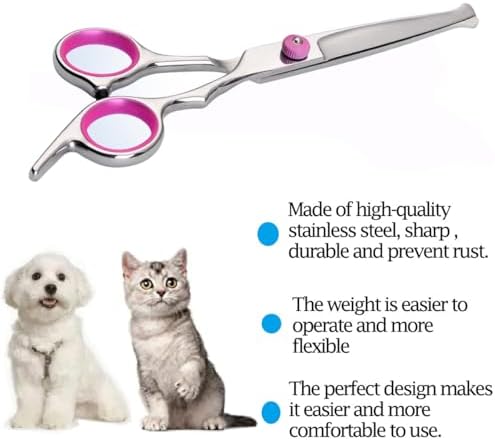 Dog Grooming Scissors, Stainless Steel Dogs Cats Pets Grooming Shears - Image 3