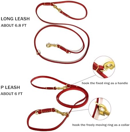 Multi Function 8ft Genuine Leather Hands Free Dog Training Leash - Image 5