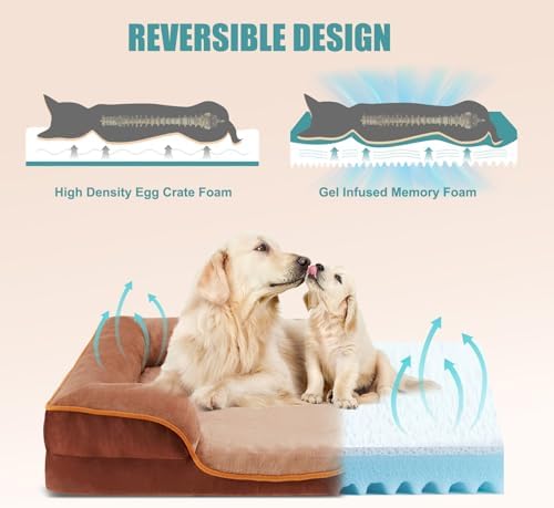Sweetcrispy Orthopedic Large Dog Bed, Waterproof Pet Sofa Supportive Bed - Image 2