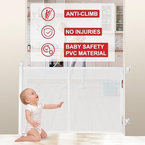 Retractable Baby Gates for Stairs& Doorways, Extends to 100" - Image 3