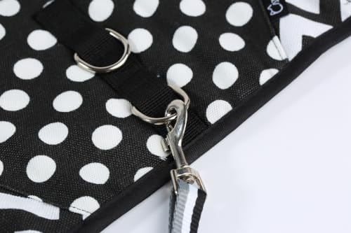 Cat Harness and Leash Set Escape Proof, Polka Dot Black - Image 6