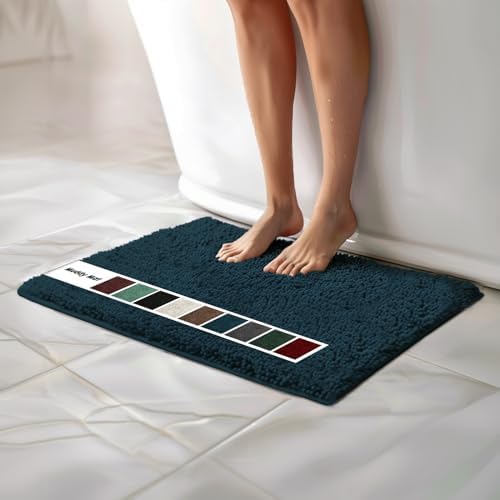 Muddy Mat Chenille Bathroom Rugs Quick Dry Microfiber Mats Non Slip Washable by MuddyMat%C2%AE