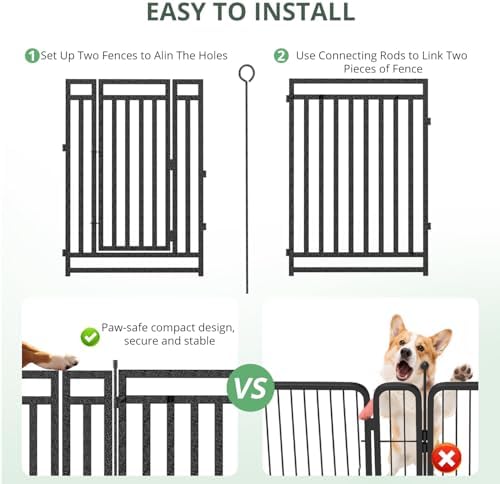 Thickened Outdoor Dog Fence, 8 Panels - Image 4