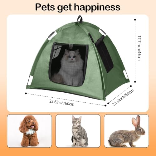 Portable Pet Tent, Full-Enclosure Zippered Mesh, Indoor & Outdoor - Image 4