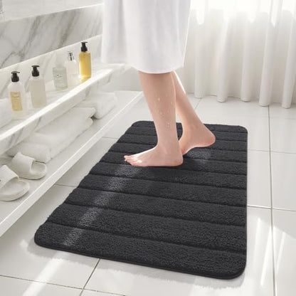 AROGAN Luxury Bathroom Rugs 24x36 Inch，Thick Bath Rug Non Slip, Deep Grey - Image 2
