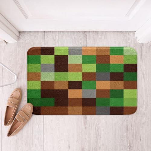 Manfei Pixelated Bath Mats, 16Wx24L Inches by Manfei