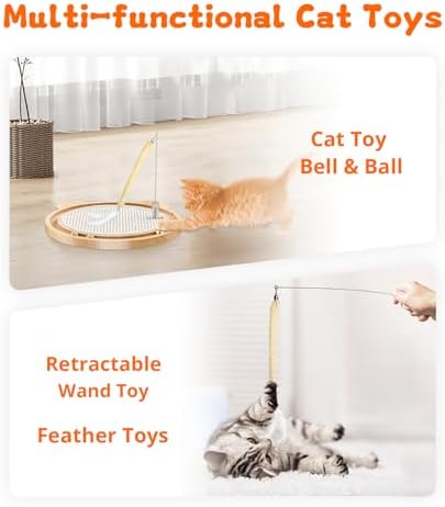 Cat Scratcher Toys Natural Sisal Pad Kitten Interactive Ball Track - Image 2