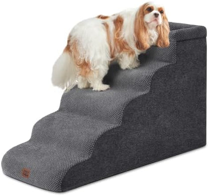 EHEYCIGA 5-Step Curved Dog Stairs by EHEYCIGA