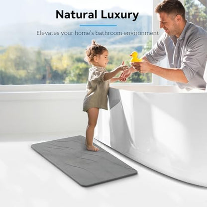 Stone Bath Mat, Dries Quickly, Non-Slip Diatomaceous Earth Bath Mats - Image 4