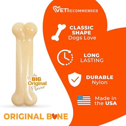 Nylabone Power Chew Original Bone Dog Chew Toy, Original Flavor - Image 3