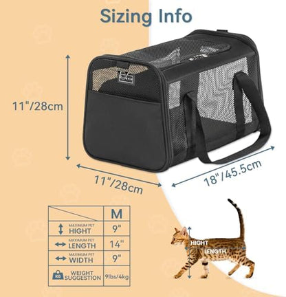 PETSFIT Soft-Sided Cat Carrier, Airline Approved - Image 2