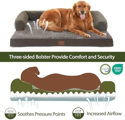 Orthopedic Dog Bed for Extra Large Dogs, Dark Green - Image 2