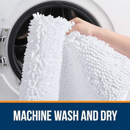 OLANLY Bathroom Rugs 36x24, Extra Soft Absorbent Chenille Bath Rugs - Image 5