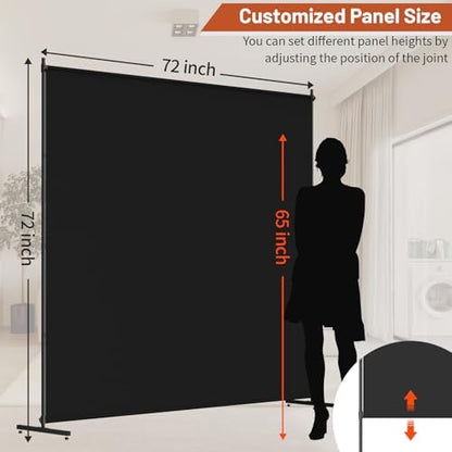 Room Divider, 72x72Inch Large Single Panel Privacy Screen - Image 5