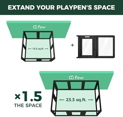 FXW AuraSpace Clear Acrylic Indoor Dog Playpen, 2 Panels - Image 3