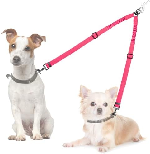 AUTOWT Double Dog Leash, No Tangle 360°Swivel Rotation Reflective Lead by AUTOWT