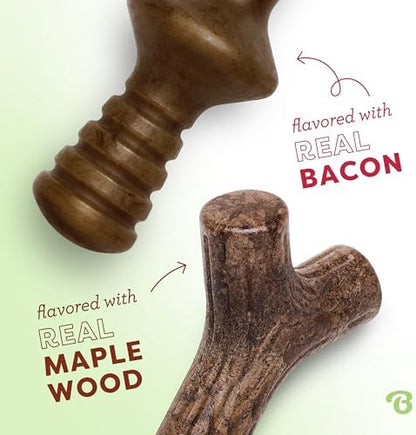 Benebone 2-Pack Maplestick/Zaggler Durable Dog Chew Toys, Dog Bones - Image 2
