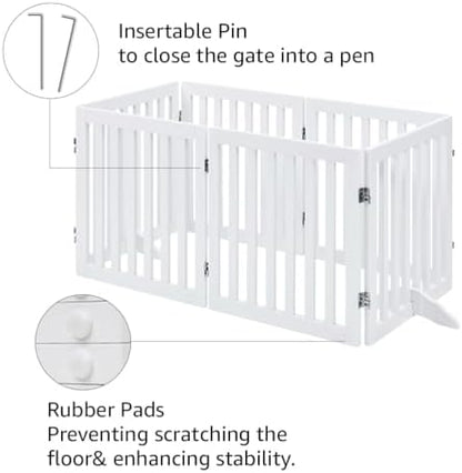 unipaws 120" Extra Wide Pet Gate and Pet Playpen Combination - Image 5