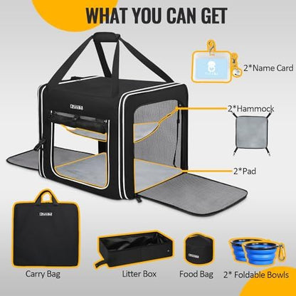 Petskd Portable Double Cat Carrier - Image 4