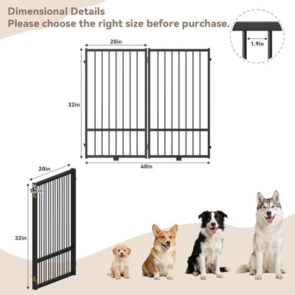 SNUOWU Full Metal Freestanding Dog Gate - Image 3