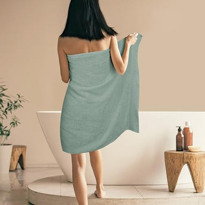 GLAMBURG 100% Cotton Oversized 2 Pack Bath Sheets 35x70, Ultra Soft Highly - Image 4