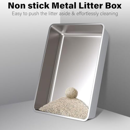 Stainless Steel Litter Box, Metal Cat Litter Box XXXL - Image 6