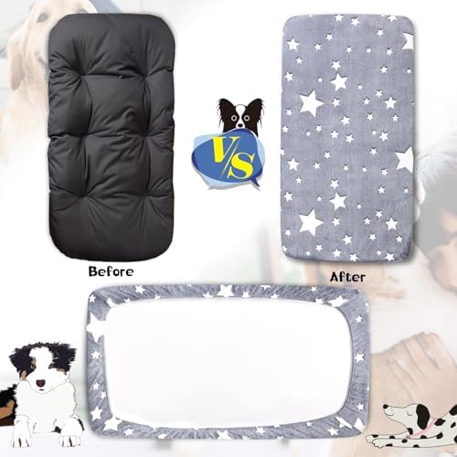 Flannel Dog Bed Covers Replacement Washable 52" x 28" x 6" - Image 2
