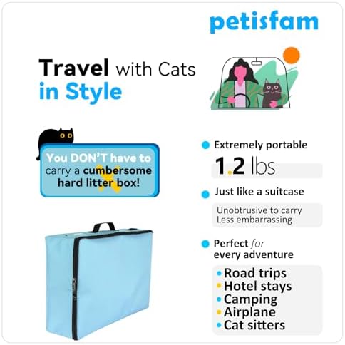 Portable Travel Cat Litter Box for Medium Cats and Kitty - Image 3