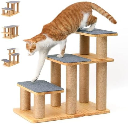 FUKUMARU Dog Stairs, Solid Wood Pet Stairs by FUKUMARU