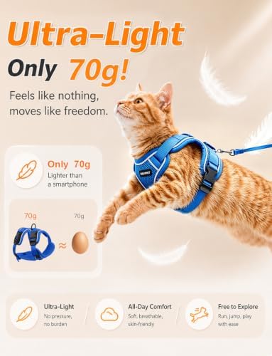 Cat Harness and Leash Set, Escape Proof Kitten Harness - Image 4