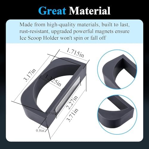 2 Pcs Upgrade Powerful Magnetic Ice Scoop Holder, Adjustable Multi-Angle - Image 6