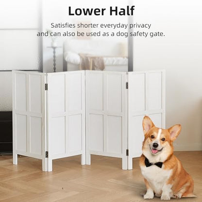 4 Panel Room Divider, 2-in-1 Detachable Privacy Screen - Image 4