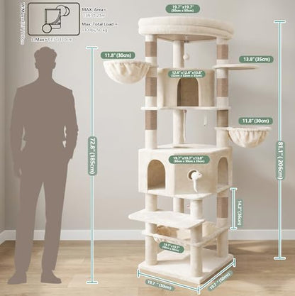 Cat Tree, 81.1" Skyward Corner Cat Tower - Image 5