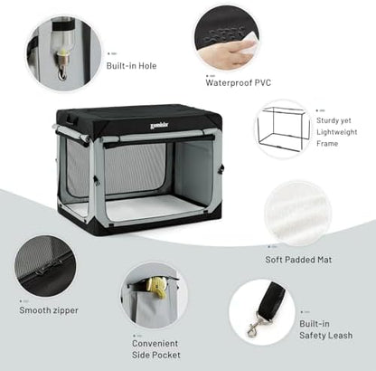 ZOMISIA XL Collapsible Dog Travel Crate - Image 6