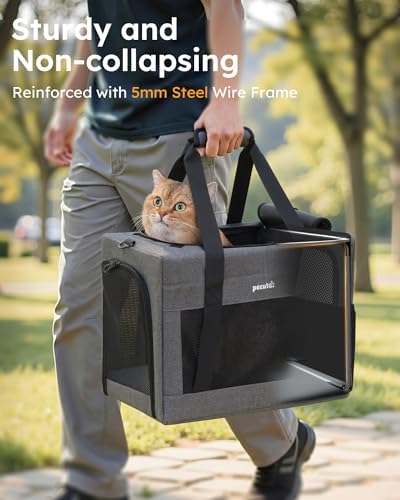 Pecute Cat Carrier, Portable Travel Pet Carrier - Image 2