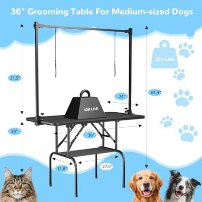 36-Inch Dog Grooming Table, Foldable Pet Grooming Table - Image 2