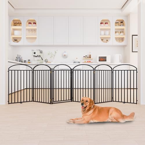 SNUOWU 6 Panels Full Matel Freestanding Dog Gates - Image 4