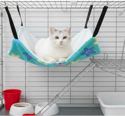 8 Pcs Cat Hammock for Cage, Pet Hammock Bed, Reversible Hanging Cat Hammocks - Image 4