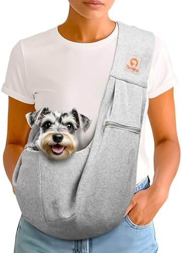 Tomkas Small Dog Cat Sling Carrier Puppy Purse Travel Wrap Soft Crossbody Pet by TomkasFORTHELOVEOFPALS