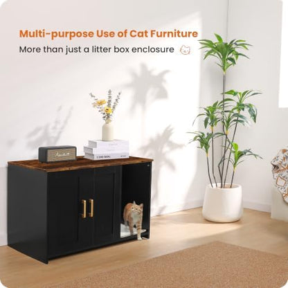 Dwanton Cat Litter Box Enclosure, - Image 7