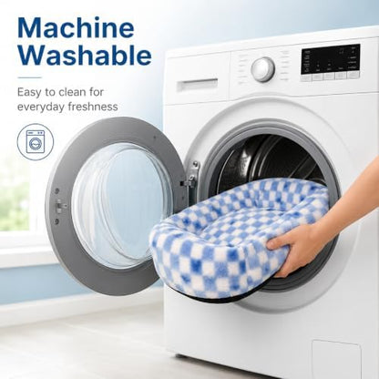 Washable Dog Bed for Small Medium Dogs, Soft Plush Pet Bed - Image 4