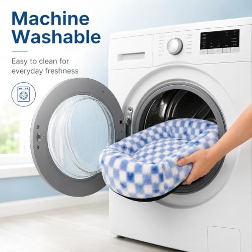 Washable Dog Bed for Small Dogs, Soft Plush Pet Bed - Image 6